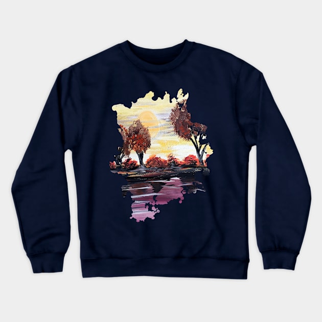 Autumn Sundown Crewneck Sweatshirt by adamzworld